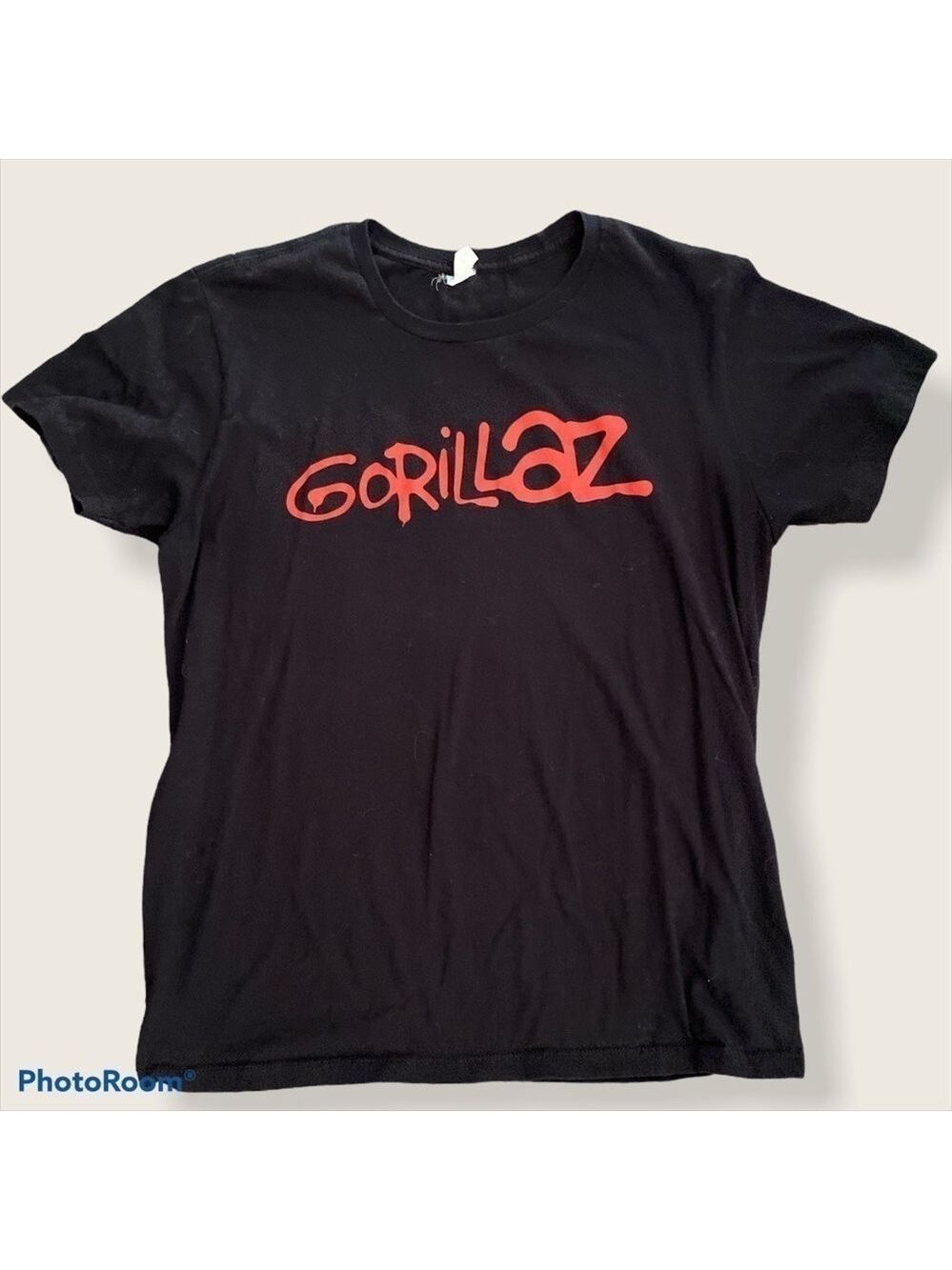 Gorillaz black w/red letters band concert T-shirt